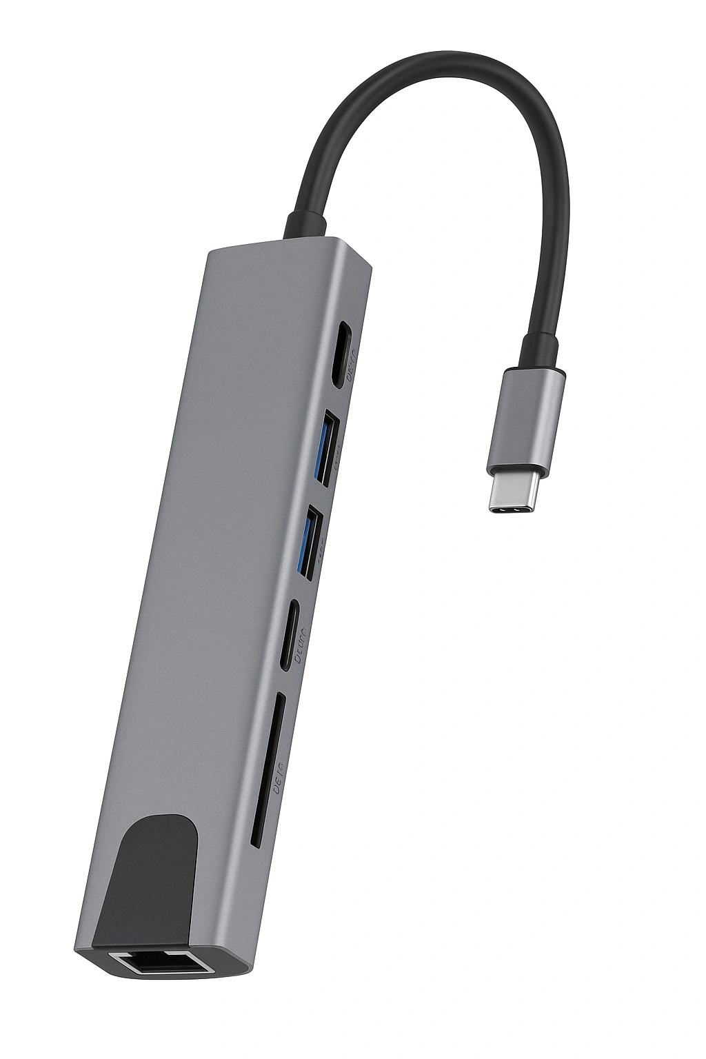 Распределитель USB (USB-C) 8ports (1xhdmi, 2xusb, 2xusbC, rj-45, CR)