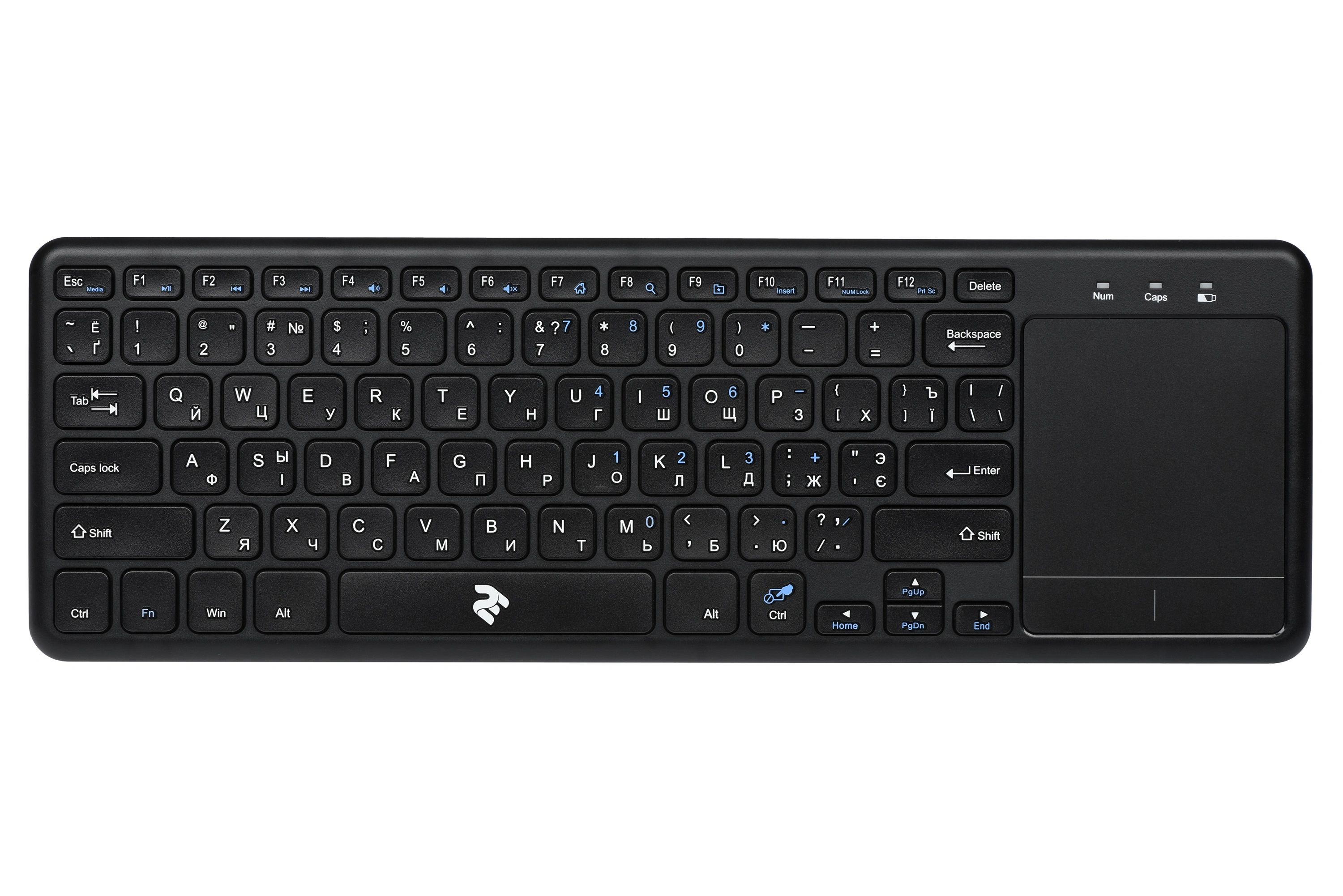 Беспроводная клавиатура 2E Touch Keyboard KT100 WL BLACK (2E-KT100WB)