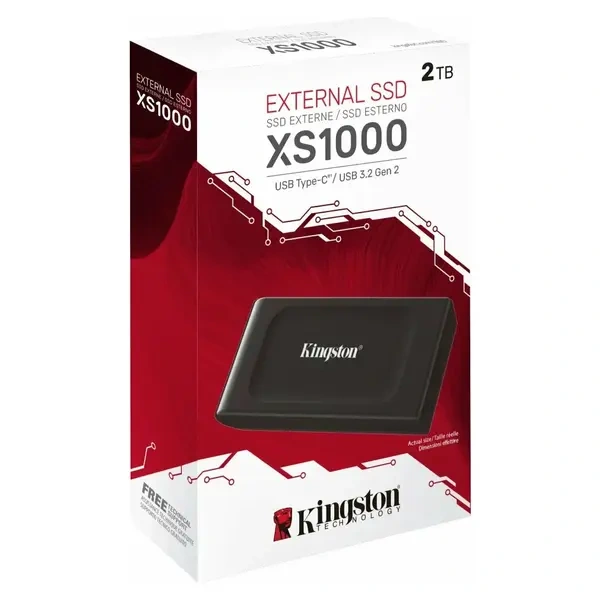 Портативный SSD Kingston 2Tb XS1000 USB 3.2 Gen 2